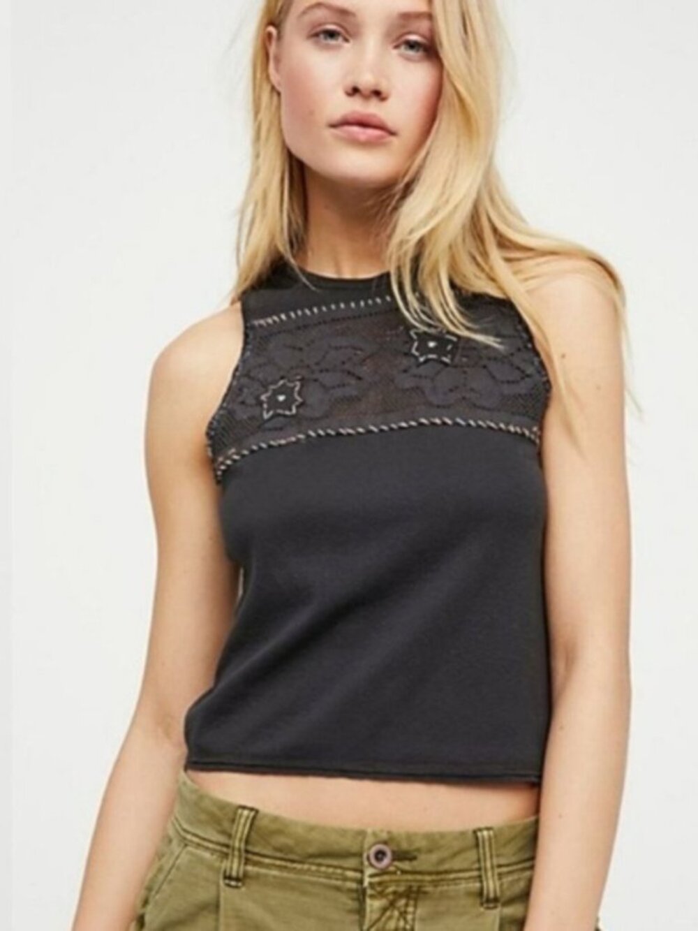 Free People We The Free Window Star Crochet Tank